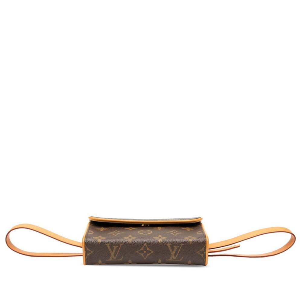 LOUIS VUITTON Authentic Brown Monogram Leather Pochette Hobo Bag - Picture 3 of 7